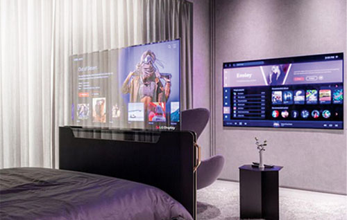 LG transparent OLED smart bed concept display